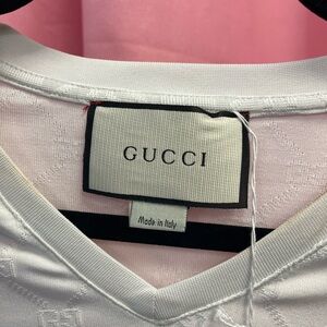 Gucci White V-Neck Top